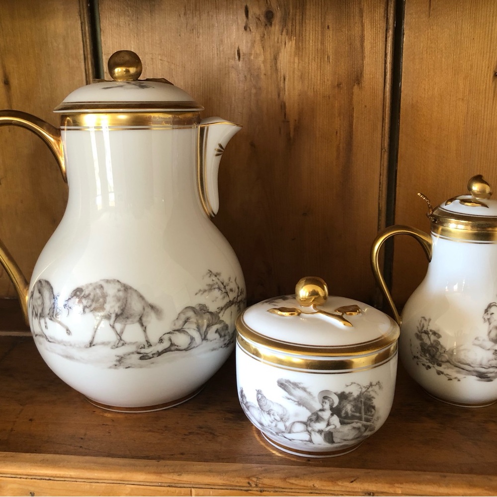 Very rare! Ancienne Manufacture Royal de Limoges “Pastorale” pattern. - Picture 2 of 10
